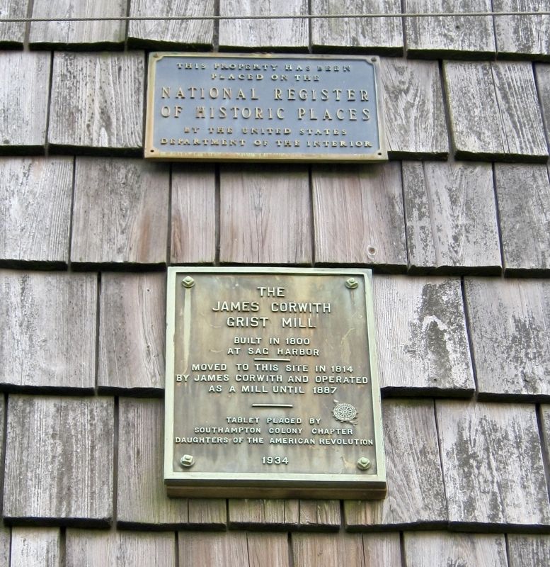 The James Corwith Grist Mill Marker image. Click for full size.
