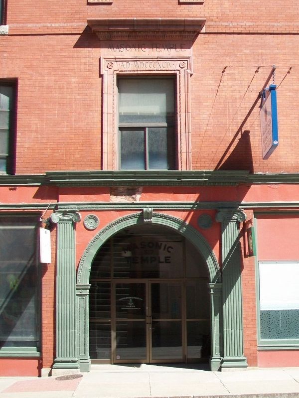 Masonic Temple Entrance Detail image. Click for full size.