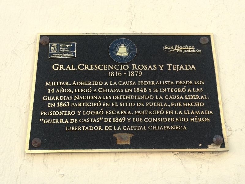 General Crescencio Rosas y Tejada Marker image. Click for full size.