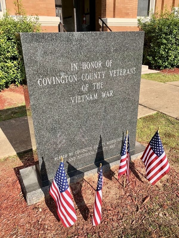 Covington County Vietnam War Memorial (Front) image. Click for full size.