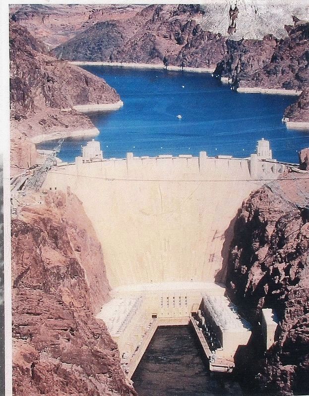 Hoover Dam Pictured on the Marker image. Click for full size.
