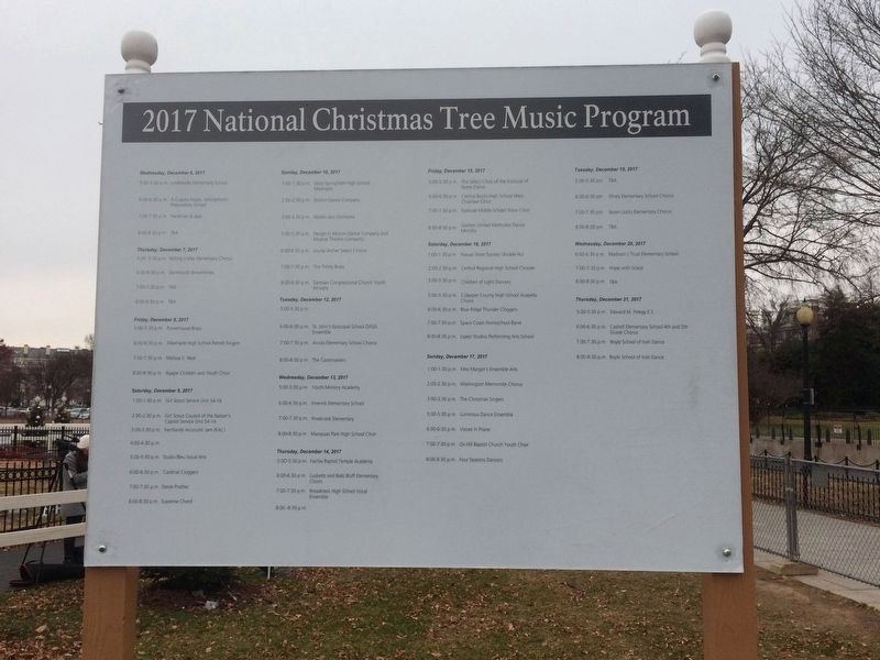 2017 National Christmas Tree Music Program image. Click for full size.