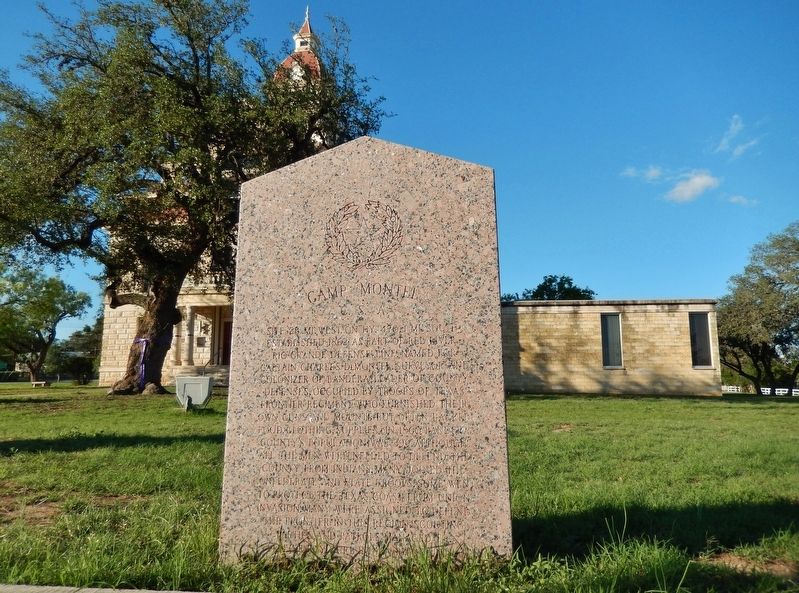 Camp Montel C.S.A. / Texas Civil War Frontier Defense Marker Marker (<i>wide view</i>) image. Click for full size.