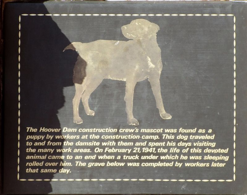 The Hoover Dam Construction Mascot Marker image. Click for full size.