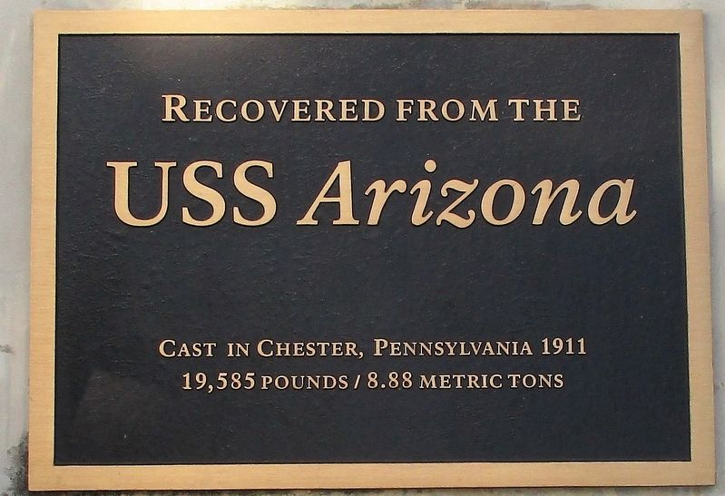 USS Arizona Anchor Marker image. Click for full size.