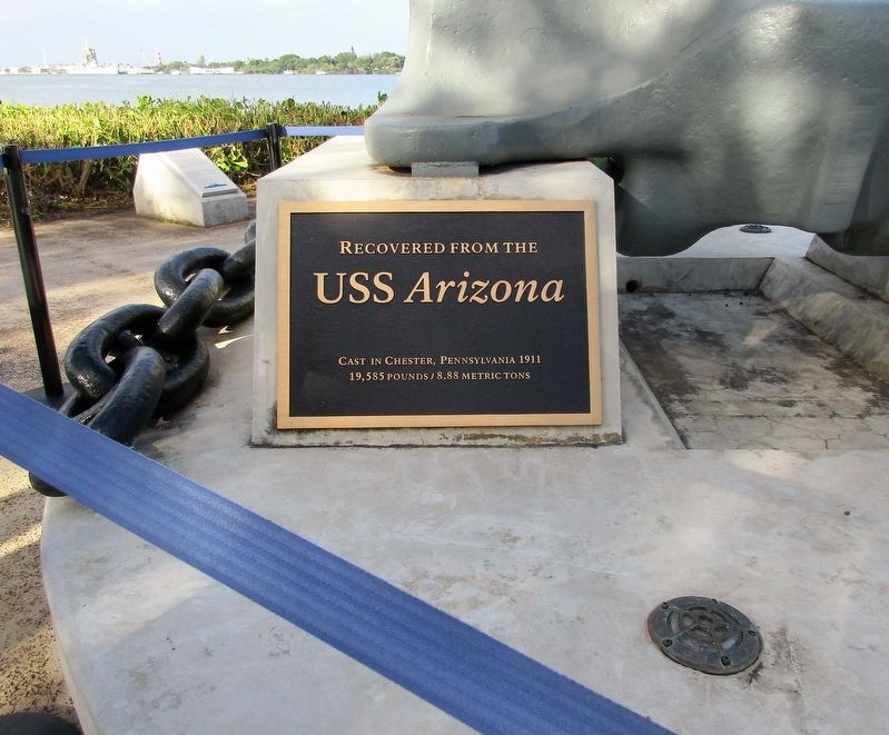 USS Arizona Anchor Marker image. Click for full size.