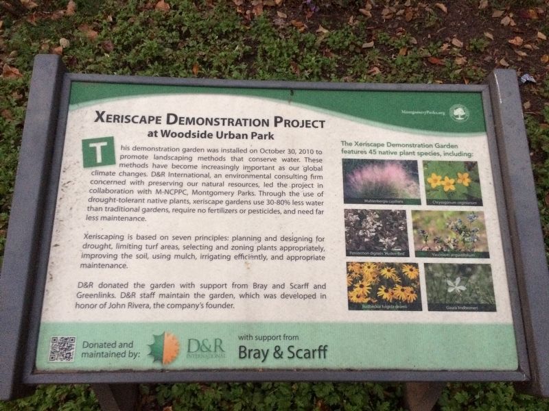 Xeriscape Demonstration Project Marker. Click for full size. Xeriscape Demonstration Project Marker image. Click for full size.