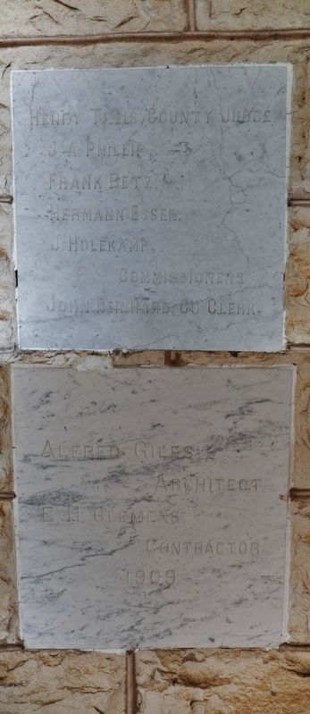 Kendall County Courthouse (<i>1909 cornerstone detail</i>). Click for full size. Kendall County Courthouse (<i>1909 cornerstone detail</i>) image. Click for full size.