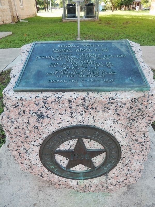 Kendall County Marker (<i>tall view</i>). Click for full size. Kendall County Marker (<i>tall view</i>) image. Click for full size.