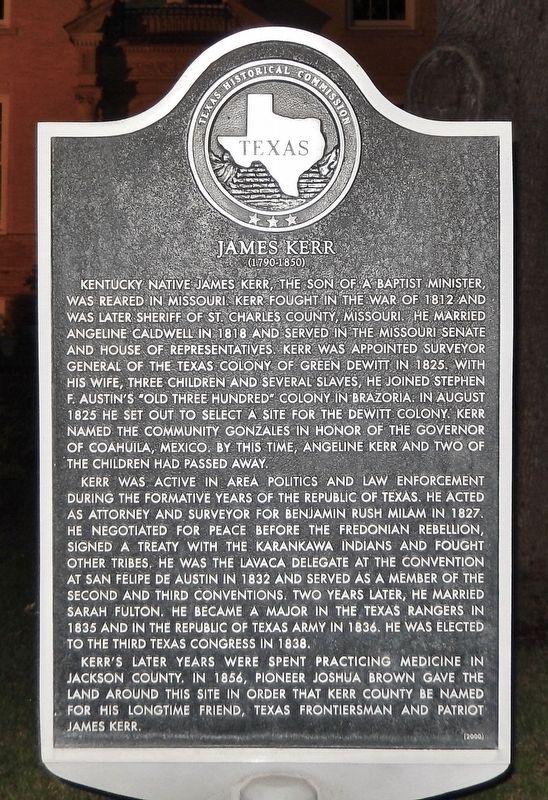 James Kerr Marker. Click for full size. James Kerr Marker image. Click for full size.