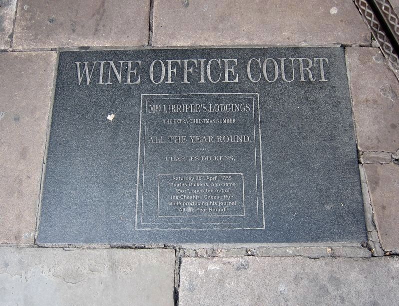 <i>All the Year Round</i>, conducted by Charles Dickens Marker. Click for full size. <i>All the Year Round</i>, conducted by Charles Dickens Marker image. Click for full size.