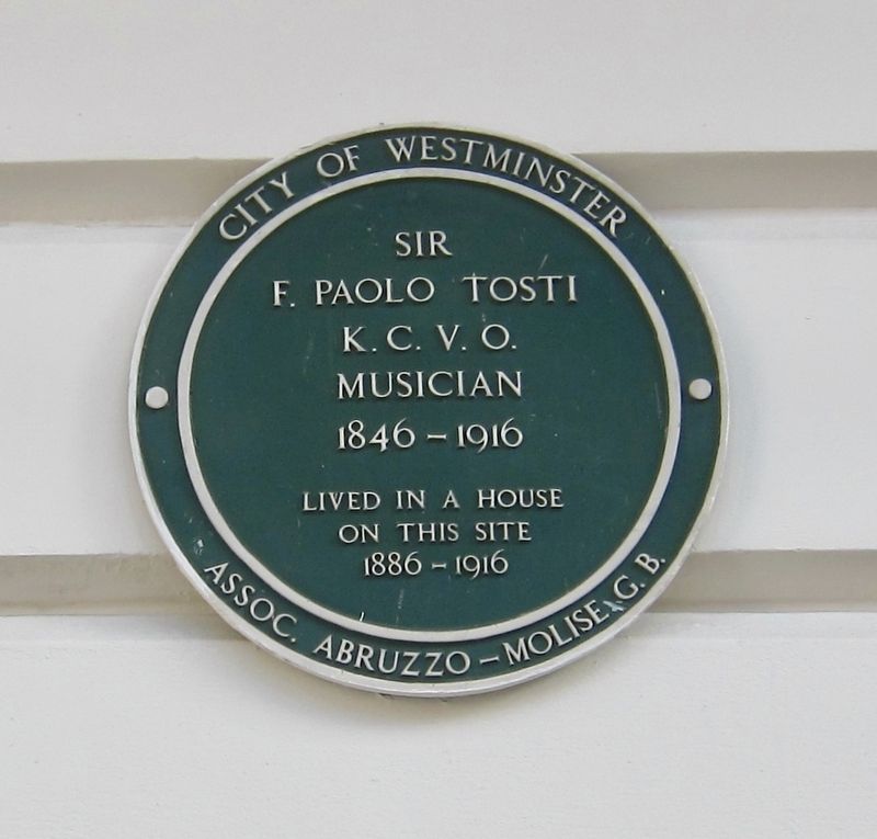Sir F. Paolo Tosti Marker. Click for full size. Sir F. Paolo Tosti Marker image. Click for full size.