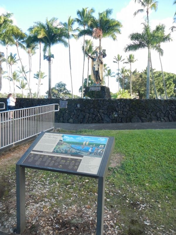 Kamehameha at Hilo Bay Marker image. Click for full size.