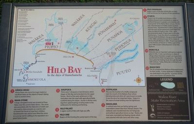 Hilo Bay: In the days of Kamehameha Marker. Click for full size. Hilo Bay: In the days of Kamehameha Marker image. Click for full size.