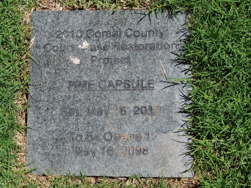 Comal County Courthouse 2013 Time Capsule. Click for full size. Comal County Courthouse 2013 Time Capsule image. Click for full size.