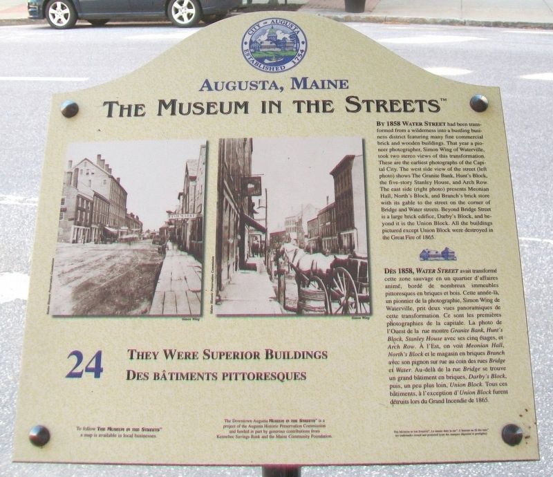 They Were Superior Buildings / Des b�timents pittoresques Marker image. Click for full size.