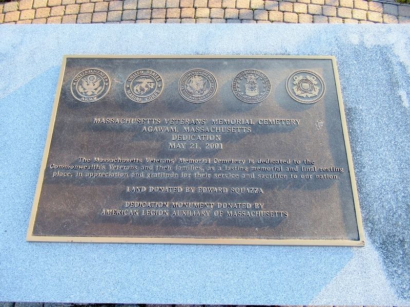 Massachusetts Veterans Memorial Cemetery Marker image. Click for full size.