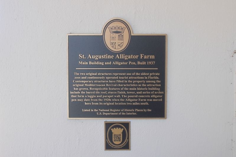 St. Augustine Alligator Farm Marker. Click for full size. St. Augustine Alligator Farm Marker image. Click for full size.
