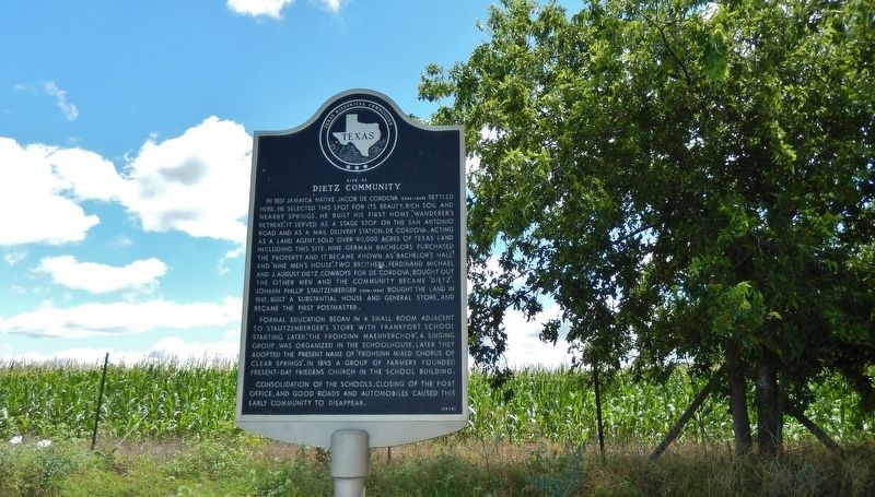 Site of Dietz Community Marker (<i>wide view</i>) image. Click for full size.