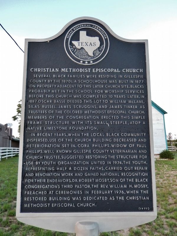 Christian Methodist Episcopal Church Marker image. Click for full size.