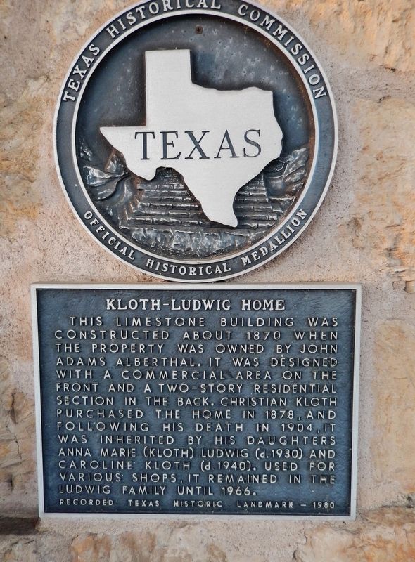 Kloth-Ludwig Home Marker. Click for full size. Kloth-Ludwig Home Marker image. Click for full size.