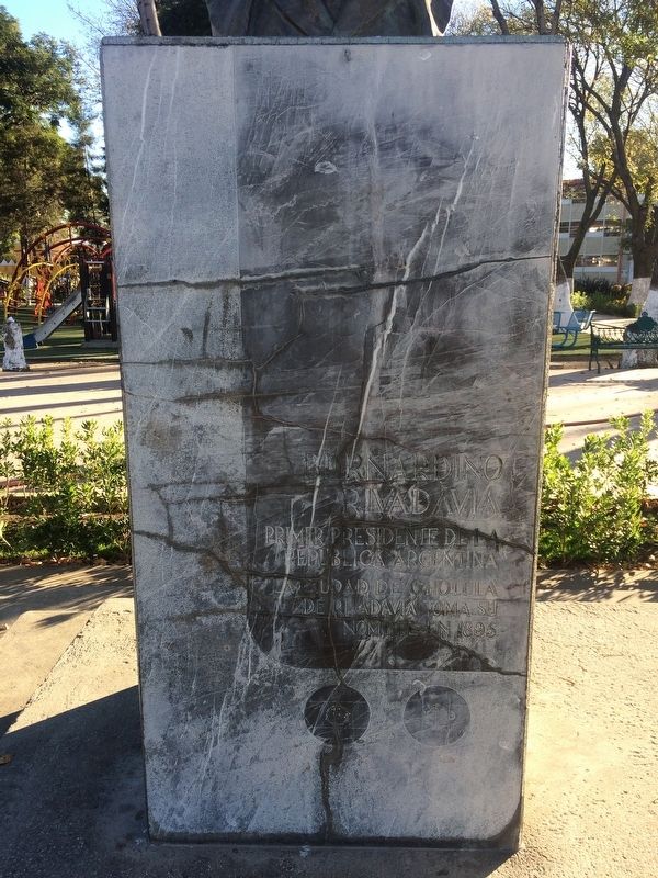 Bernardino Rivadavia Marker. Click for full size. Bernardino Rivadavia Marker image. Click for full size.