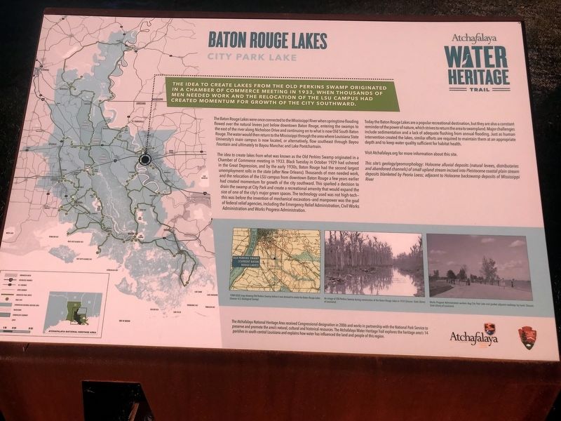 Baton Rouge Lakes Marker image. Click for full size.