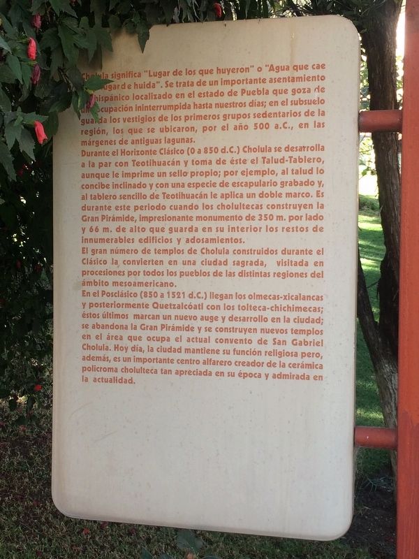Cholula Marker image. Click for full size.