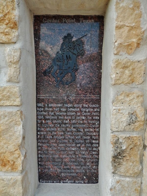 Center Point, Texas Marker image. Click for full size.