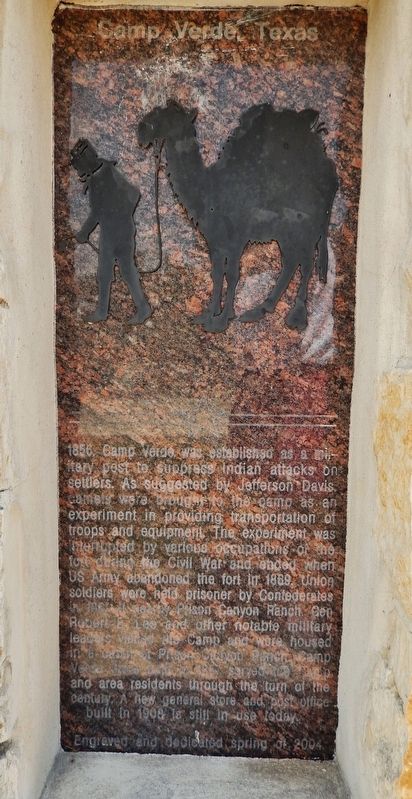 Camp Verde, Texas Marker. Click for full size. Camp Verde, Texas Marker image. Click for full size.