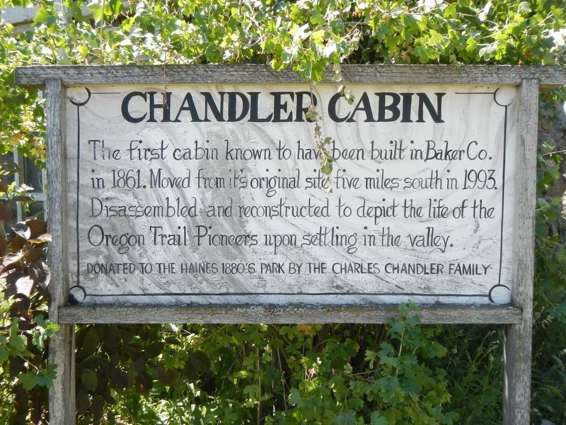 Chandler Cabin Marker image. Click for full size.