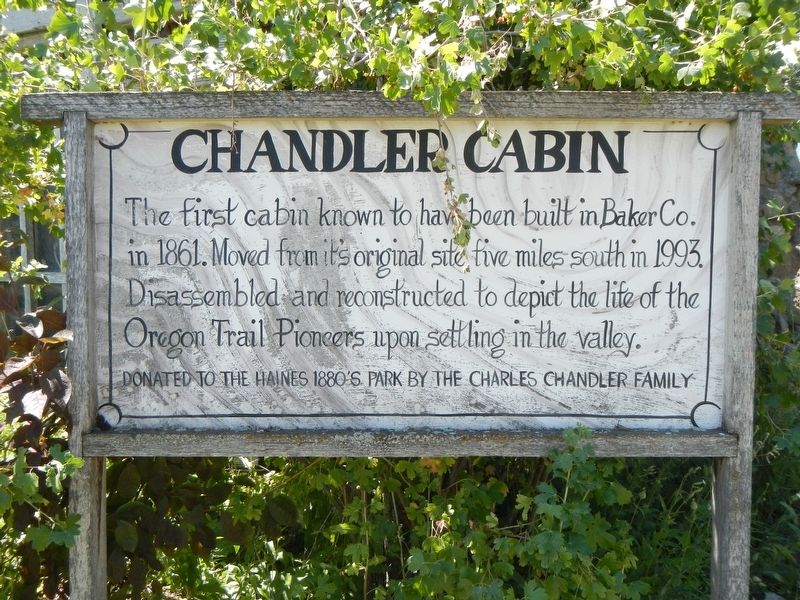 Chandler Cabin Marker. Click for full size. Chandler Cabin Marker image. Click for full size.