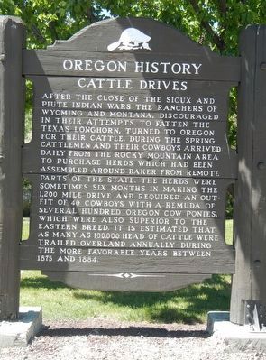 A Cattle Drives Marker. Click for full size. A Cattle Drives Marker image. Click for full size.
