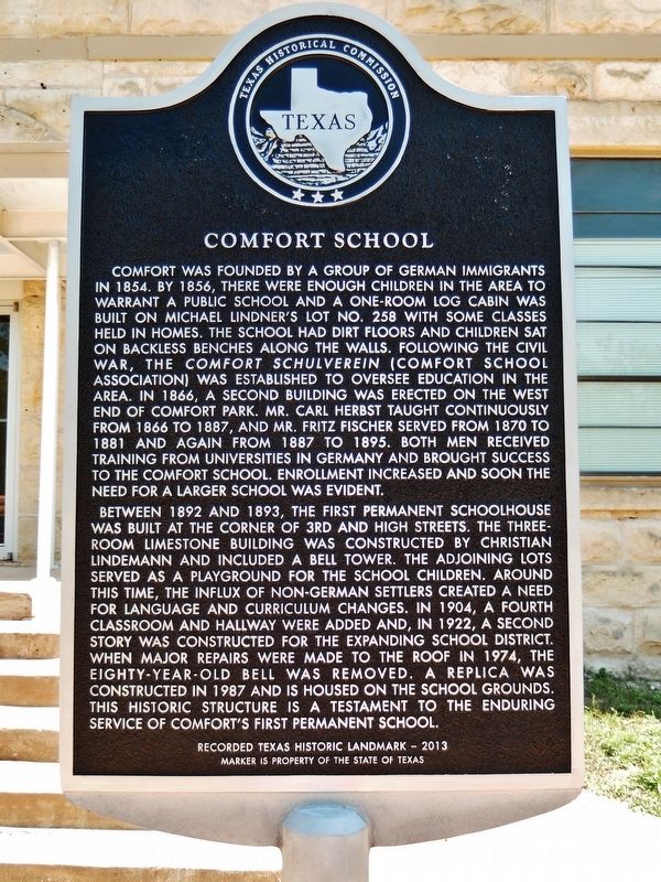 Comfort School Marker image. Click for full size.