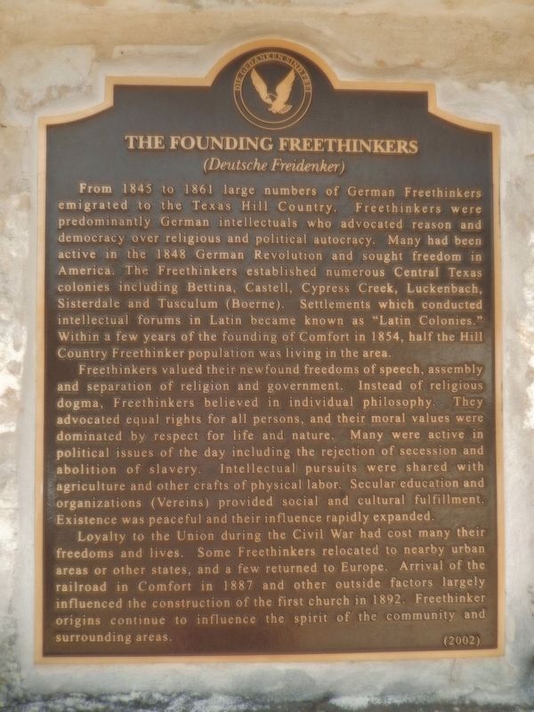 The Founding Freethinkers Marker image. Click for full size.