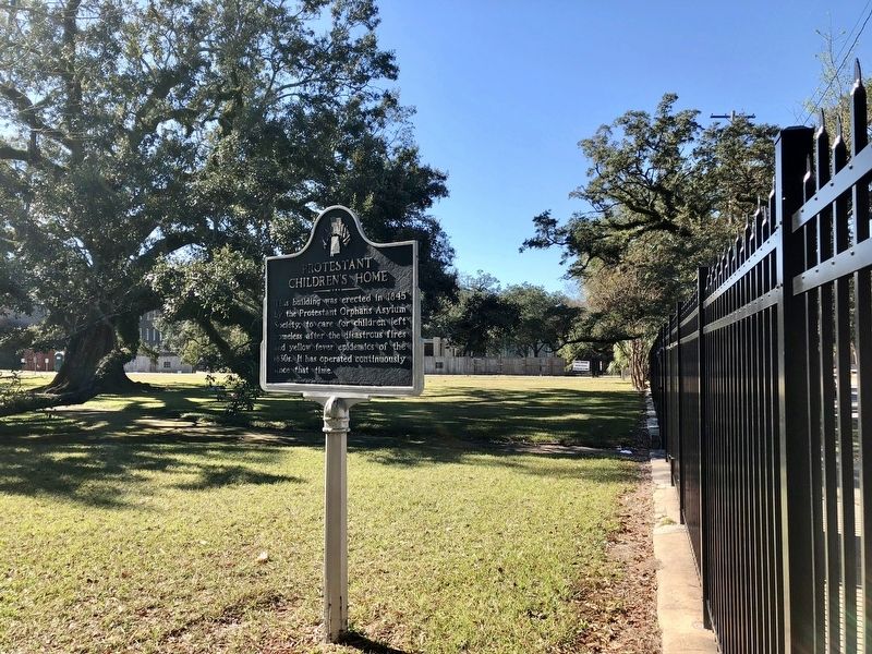 Protestant Children's Home Marker looking west towards entrance. image. Click for full size.