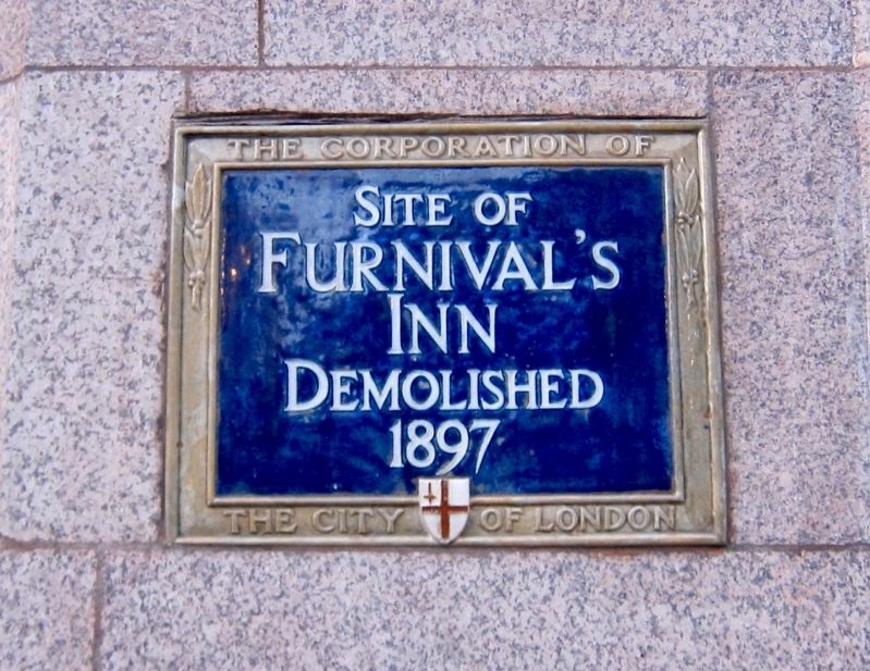 Furnival's Inn Marker image. Click for full size.