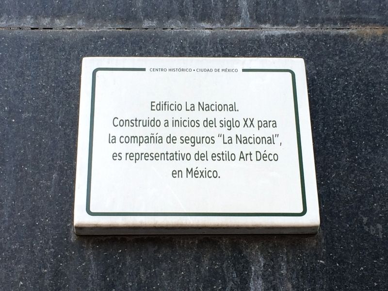 “La Nacional” Building Marker image. Click for full size.