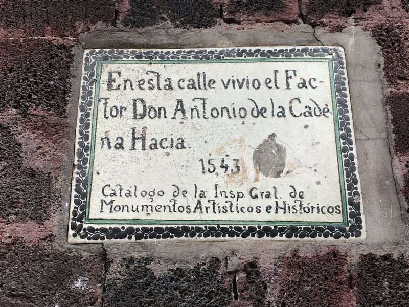 Factor Antonio de la Cadena Marker image. Click for full size.