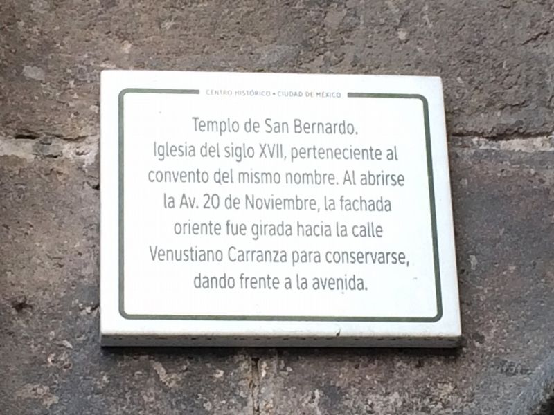 The Temple of San Bernardo Marker. Click for full size. The Temple of San Bernardo Marker image. Click for full size.