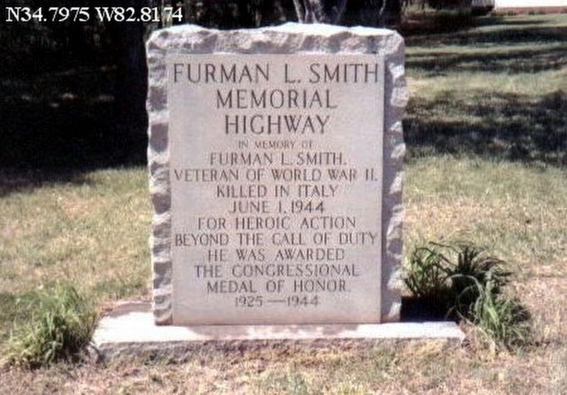 Furman L. Smith Memorial Highway Marker image. Click for full size.