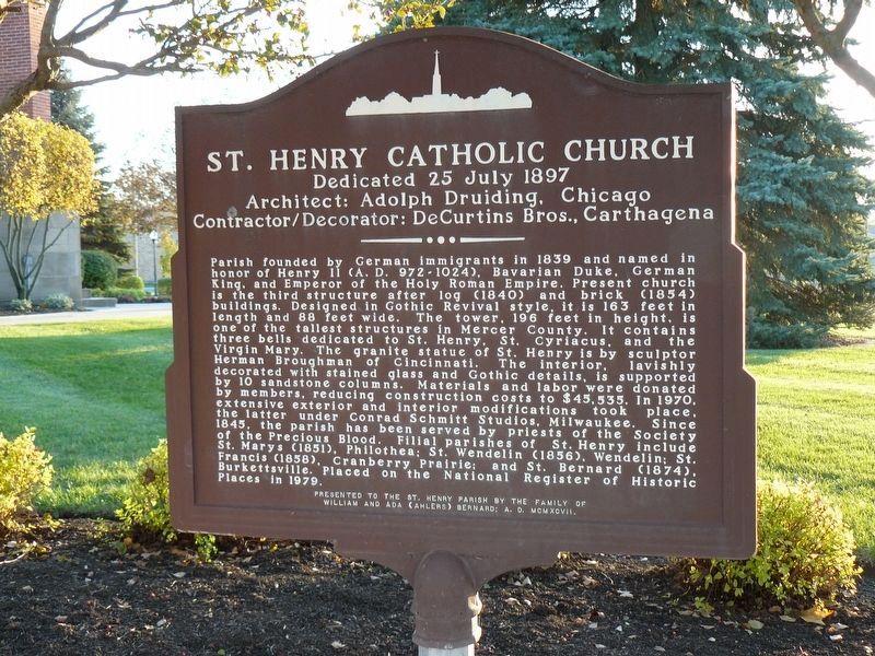 Saint Henry Catholic Church Marker image. Click for full size.