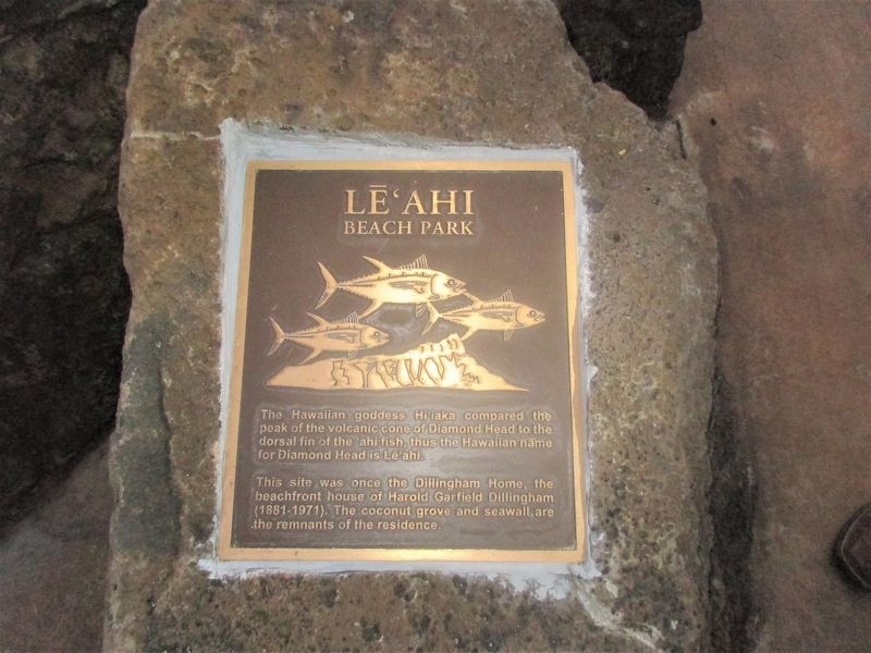 LeAhi Beach Park Marker image. Click for full size.