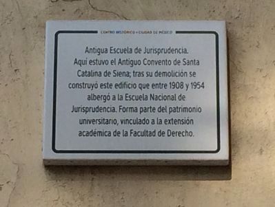 The Former School of Jurisprudence Marker image. Click for full size.