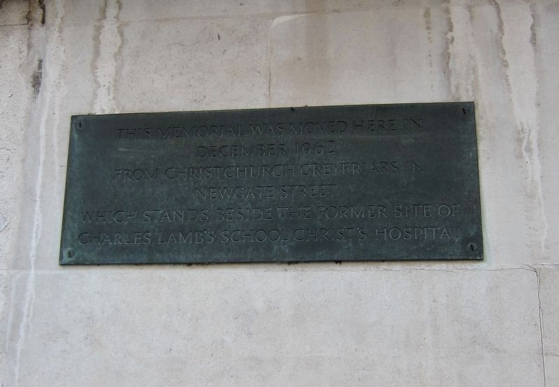 Charles Lamb Marker - Lower Panel image. Click for full size.