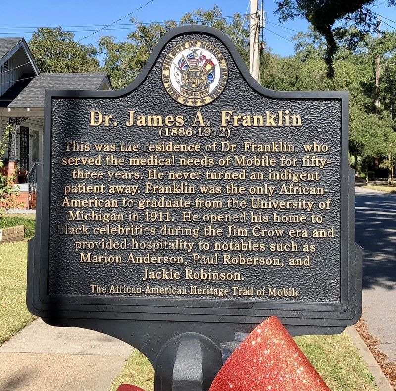 Dr. James A. Franklin Marker image. Click for full size.