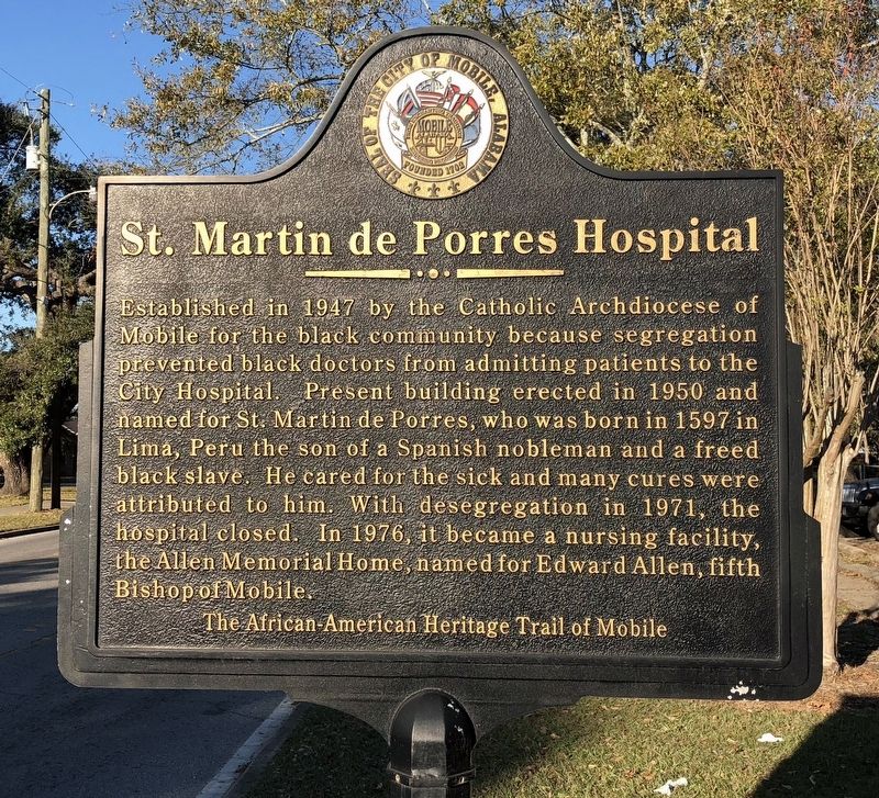 St. Martin de Porres Hospital Marker image. Click for full size.