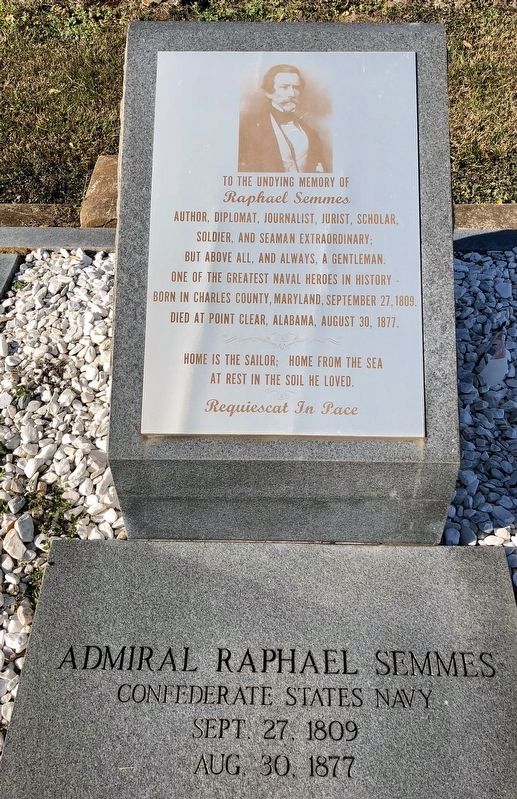 Grave of Admiral Raphael Semmes (served in U.S. Navy and Confederate Navy) image. Click for full size.