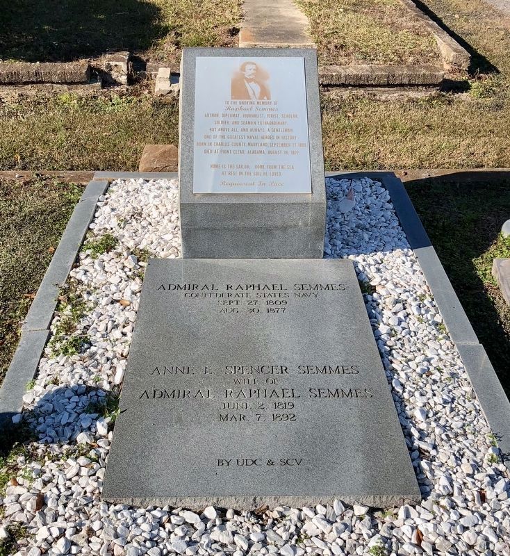 Grave of Admiral Raphael Semmes, in Catholic Cemetery, about 3 miles away. image. Click for full size.