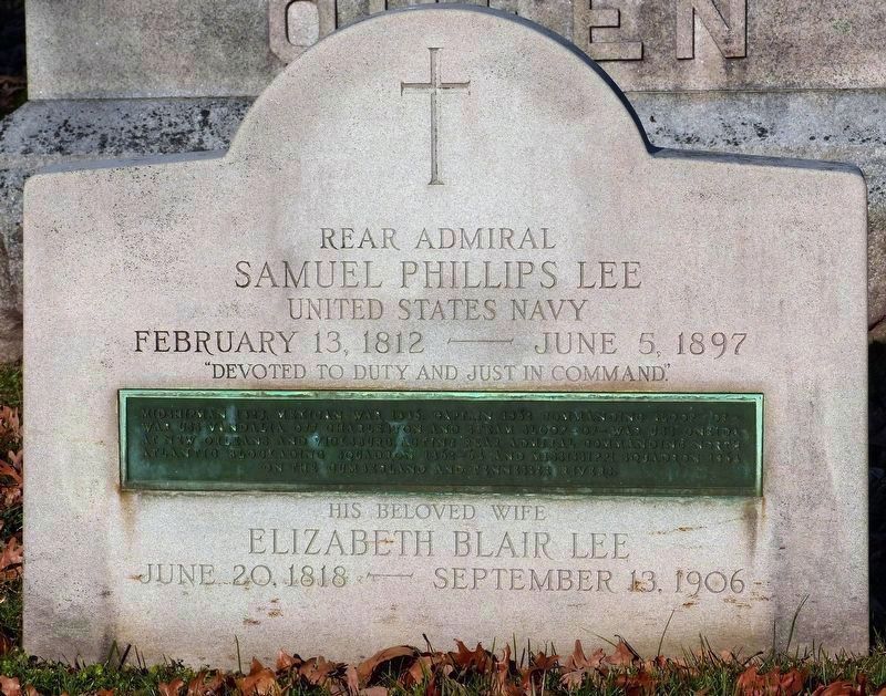 The Grave of R. Adm. Samuel Phillips Lee and Elizabeth Blair Lee in Arlington National Cemetery image. Click for full size.